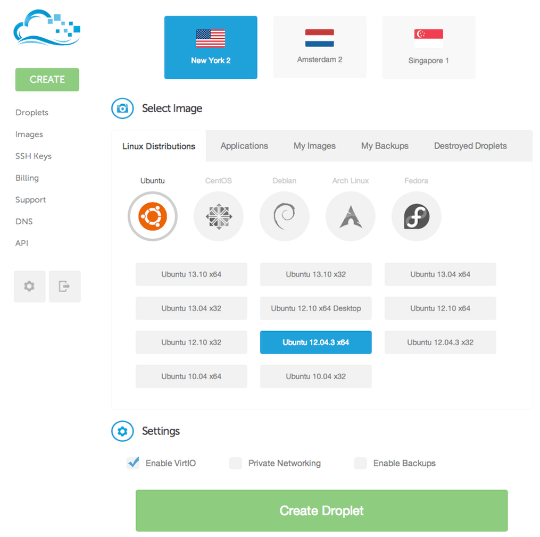 DigitalOcean Linux KVM VPS