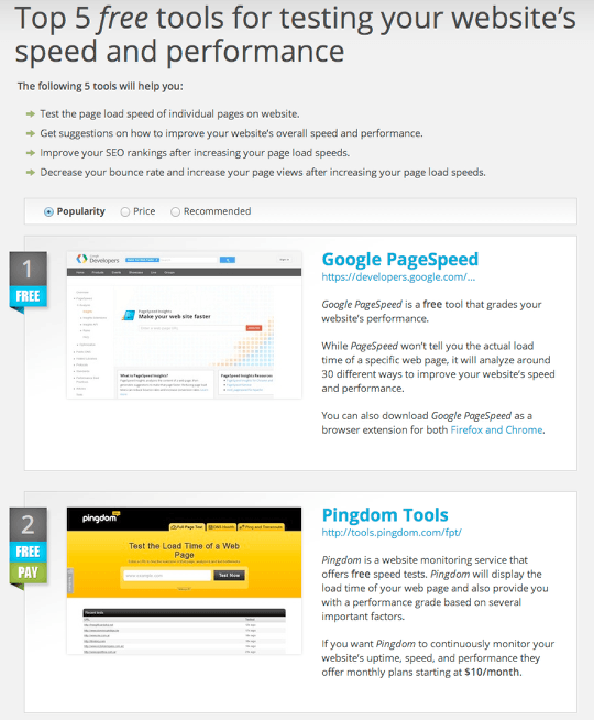 top 5 free tools for testing website speed